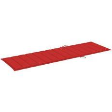 vidaXL tumbona de tela Oxford 200x70x3 cm - Red Cojín de silla Rojo (200x70cm)