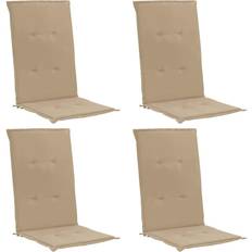 Textiles vidaXL 47543 4-pack Cojín de silla Beige (120x50cm)