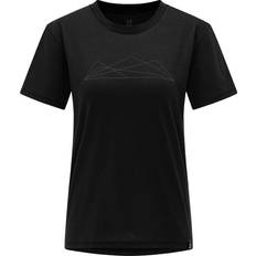 Haglöfs Svarta Överdelar Haglöfs Camp Tee Women - True Black Graphic