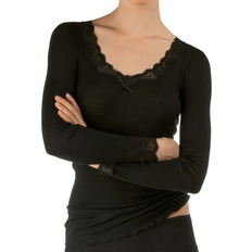 Damen - Wolle Shapewear & Unterwäsche Calida Richesse Lace Shirt Long Sleeve Top - WS Black