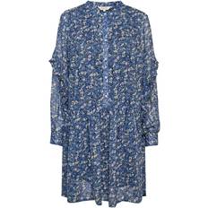 Part Two Mila Dress - Blue Blurred Print