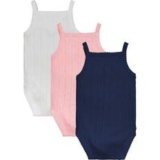 Tommy Hilfiger Bodys Tommy Hilfiger Pointelle Bodysuit Gift Box 3-pack - Broadway Pink (KN0KN01443TH9-TH9)