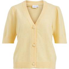 Vila Ril Short Sleeved knitted Top - Golden Haze