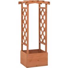 Trellis træ vidaXL Trellis Planter with Arch 39x49x117cm