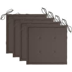vidaXL Coussins de Jardin 4 pcs Taupe Oxford Fabric Coussin de chaise Marron (50x50cm)