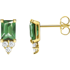 Thomas Sabo Ear Studs - Gold/Green/Transparent