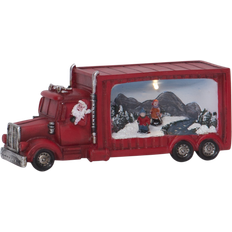 Rosso Lampade Natalizie Star Trading Santa in a Truck with a Beautiful Landscape Lampada Natalizia 9cm