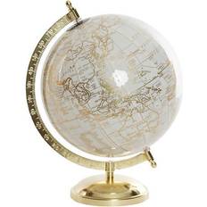 Wit Wereldbollen Dkd Home Decor Wereldbol Globe Goud Wit Op Metalen 28 x 20 cm