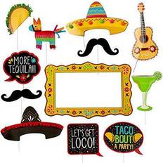 Amscan Fiesta Jumbo Photo Props Party Kit 12 pcs