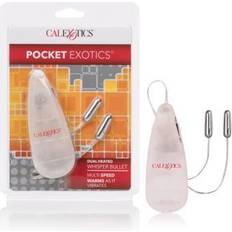 Zilver Vibrators Pocket Exotics Dual Heated Whisper Bullets Clear Silver