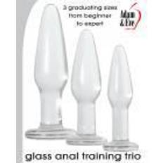 Eve plug Evolved Adam & Eve Glass Anal Training Trio Clear