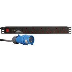 Dynamode PDU-6WS-H-SP-16CMDO Switched 1U Horizontal Aluminium Bl