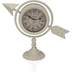 Blanco Relojes de Mesa BigBuy Home Table Clock White Arrow 23 x 16 x 8 cm Reloj de Mesa