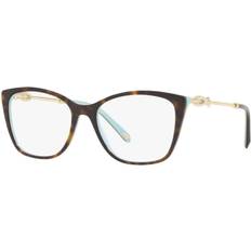 Glasses & Reading Glasses Tiffany & Co. TF2160B 8134 Eyeglass HAVANA/BLUE w/ Clear Demo 54mm