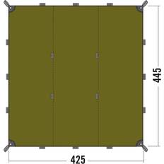 Camping telt Tatonka Tarp Telt 425 x 445cm Lysegrøn