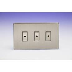 3-Gang V-Pro Eclique2 Touch/Remote Control LED Dimmer Brushed Chrome JDSE103S