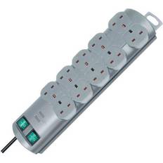 Silver Power Strips & Extension Cords Brennenstuhl 1153393120 10-way 2m