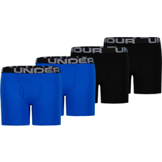 Blue Boxer Shorts Children's Clothing Under Armour Boys' UA Cotton Boxer Briefs 4-Pack - Ultra Blue/Black (1357920)