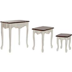 Plástico Mesas Auxiliares Dkd Home Decor S3022434 Mesa Auxiliar 42x62cm 3pcs