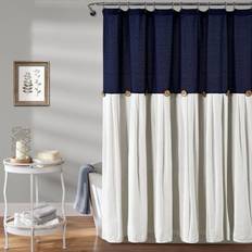 Beige Curtains Lush Decor Linen Button 182.88x182.88cm