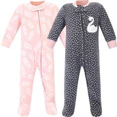 Hudson Baby Fleece Sleep and Play 2-Pack - Swan (10158787)