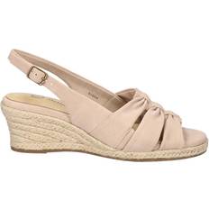 Pink Espadrilles Bella Vita Cheerful - Natural Linen Print