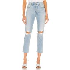 Agolde Riley High Rise Straight Crop Jeans - Clear Skies