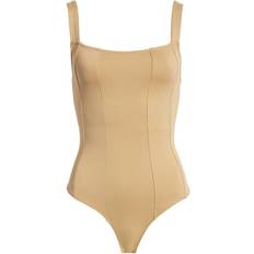 Good American Scuba Corset Bodysuit - Pecan