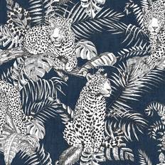 Muriva Mamboa Leopard Wallpaper Blue 173523