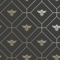 Wallpapers Holden Honeycomb Bee Wallpaper Charcoal 13081