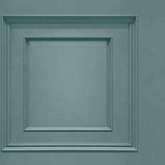 Belgravia Decor Oliana Panel Teal Wallpaper