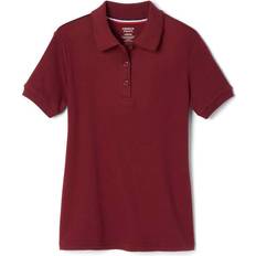 Girls Polo Shirts Children's Clothing French Toast Girl's Short Sleeve Interlock Polo with Picot Collar - Burgundy