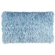 Mina Victory Shag Soft Ribbon Complete Decoration Pillows Blue (60.96x35.56cm)
