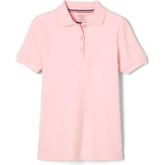 Children's Clothing French Toast Girl's Short Sleeve Interlock Polo with Picot Collar - Pink