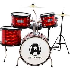 Rocket 5 Piece Junior Drum Kit Red