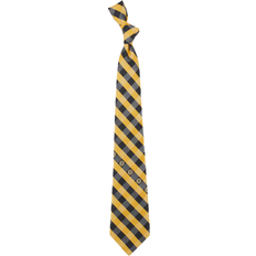 Yellow Ties Eagles Wings Boston Bruins Woven Poly Check Tie - Yellow