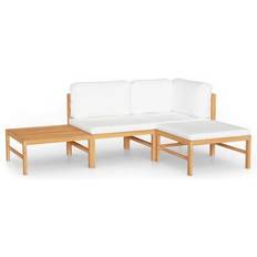 Teak Lounge-Sets vidaXL 3087194 Lounge-Set, 1 Tisch einschl. 2 Sofas