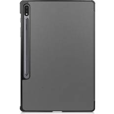 Samsung s7 plus INF samsung Galaxy Tab S7 Plus/FE/Lite Tri-fold Case PU Leather/PC Grey