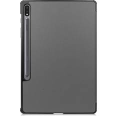 samsung Galaxy Tab S7 Plus/FE/Lite Tri-fold Case PU Leather/PC Grey