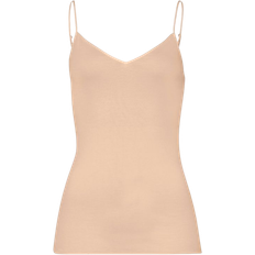 Hanro Cotton V-Neck Seamless Camisole - Beige