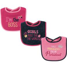 Black Drool Bibs Luvable Friends Drooler Bib 3-pack Girls Rule