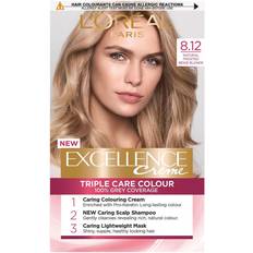 Nourishing Permanent Hair Dyes L'Oréal Paris Excellence Creme #8.12 Natural Frosted Beige Blonde