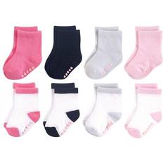 1-3M - Girls Underwear Luvable Friends Baby Girl Fun Essential Socks - Black/Pink