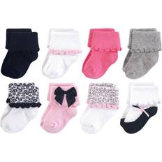 1-3M - Girls Underwear Luvable Friends Dressy Socks 8-pack - Pink and Gray (10728113)