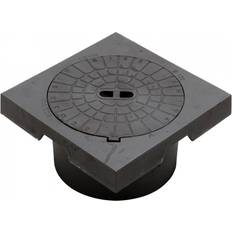 firkantet karm med dæksel 385x385mm