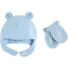 1-3M - Boys Accessories Children's Clothing Luvable Friends Baby Fleece Bear Hat and Mitten Set 2-pack - Light Blue (10130974)