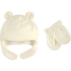 1-3M - Boys Accessories Children's Clothing Luvable Friends Baby Fleece Bear Hat and Mitten Set 2-pack - Cream (10130988)