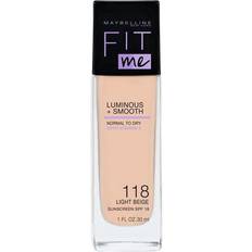 Foundation fit me luminous + smooth Maybelline Fit Me! Luminous & Smooth Foundation 118 Light Beige