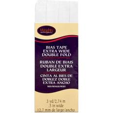 Wrights Dubbelgevouwen Schuinband Extra Breed 12 x 3 meter Wit