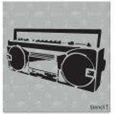 Boom box Stencil1 Boom Box Small Stencil